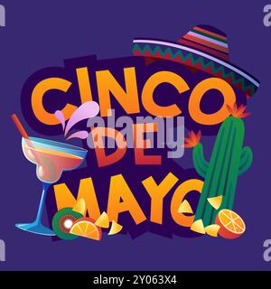 Vektorverlauf Cinco de Mayo Feier Illustration Stock Vektor