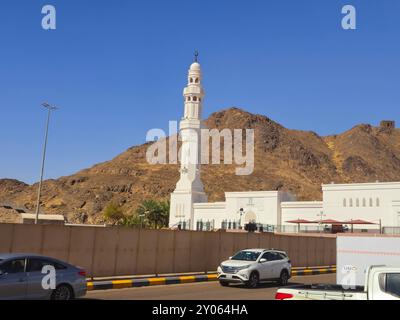 Medina, Saudi-Arabien, 27. Juni 2024: Ort der Schlacht am Graben Khandaq Ahzab oder der Konföderierten, war Teil des Konflikts zwischen der MUSL Stockfoto