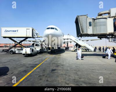 Kairo, Ägypten, 29. Juni 2024: Egypt Air ist das staatliche Flaggenflugzeug Ägyptens mit Hauptsitz in Cairo International Ai Stockfoto