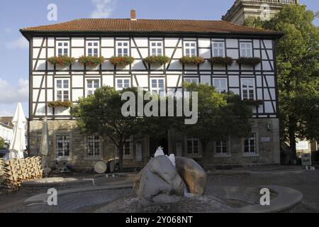 Das Gemeindezentrum auf dem Rintelner Marktplatz Stockfoto