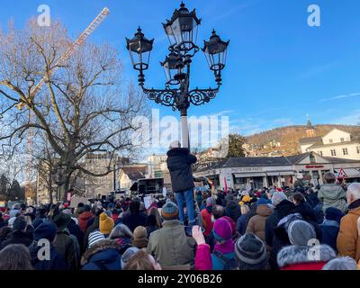 Demonstration gegen Rechts in Baden-Baden am 21. Januar 2024 Stockfoto