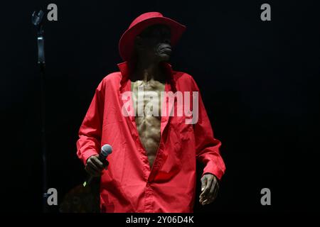 Jupiter & Okwess treten beim HEUTIGEN Festival 2024 am 31. August 2024 in Turin auf. Stockfoto