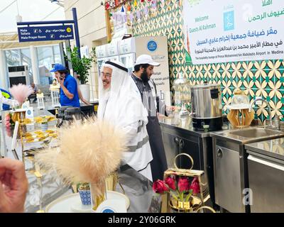 Medina, Saudi-Arabien, 29. Juni 2024: Prinz Mohammad bin Abdulaziz International Airport oder Medina Airport, in Madinah, übernimmt inländische und regionale i Stockfoto