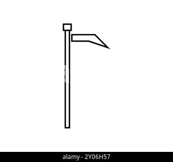 Sensensymbol im Vektor auf weißem Hintergrund Stockfoto