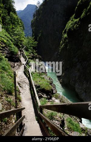 Blick auf die Lammerklamm-Schlucht bei Scheffau im Salzburger Land Stockfoto