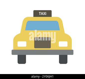 Taxisymbol in Vektor auf weißem Hintergrund dargestellt Stockfoto