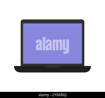 Laptop-Symbol mit Vektor auf weißem Hintergrund Stockfoto