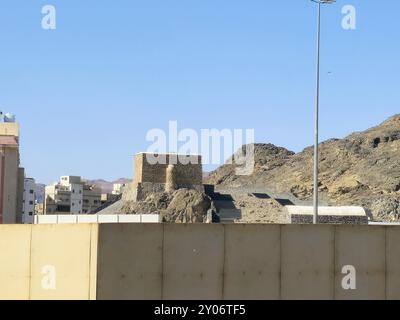 Der Ort der Schlacht am Graben Khandaq Ahzab oder der Konföderierten war Teil des Konflikts zwischen den Muslimen und den Qurash, den 7 Moscheen c Stockfoto