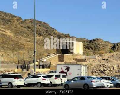 Medina, Saudi-Arabien, 27. Juni 2024: Ort der Schlacht am Graben Khandaq Ahzab oder der Konföderierten, war Teil des Konflikts zwischen der MUSL Stockfoto