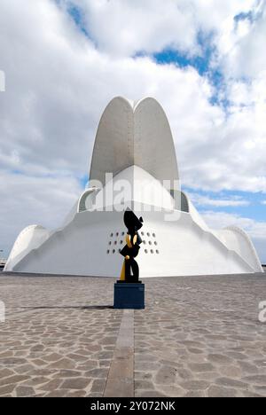 Plaza del Auditorio mit Auditorio de Teneriffa, Santa Cruz de Teneriffa, Teneriffa, Kanarische Inseln Stockfoto