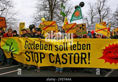 Anti-Nuklear-Protestaktion, Dannenberg, Gorleben, November 2011 Stockfoto