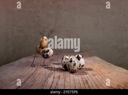 Einfache Dinge wie Osterhasen während der Vorbereitungen f Stockfoto