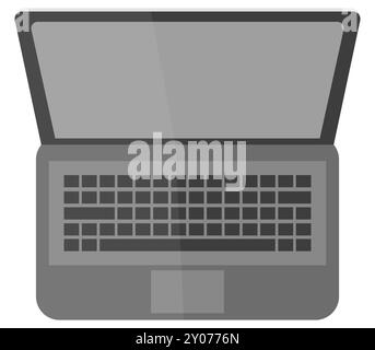 Laptop-Symbol mit Vektor auf weißem Hintergrund Stockfoto
