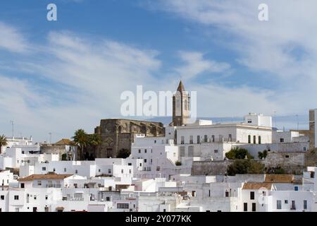 Weiße Häuser in Vejer de la Frontera, Spanien, Europa Stockfoto