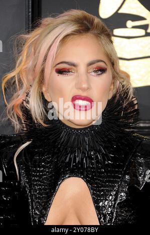 Lady Gaga bei den 59. GRAMMY Awards am 12. Februar 2017 im Staples Center in Los Angeles, USA Stockfoto