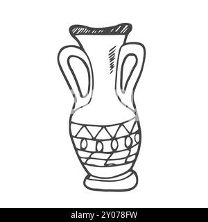 Vektorgrafik mit Vasen. Doodle-Zeichnung. Stock Vektor