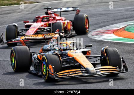 Monza, Italien. September 2024. Oscar Piastri (aus) McLaren MCL38. 01.09.2024. Formel-1-Weltmeisterschaft, Rd 16, Grand Prix Von Italien, Monza, Italien, Wettkampftag. Das Foto sollte lauten: XPB/Alamy Live News. Stockfoto