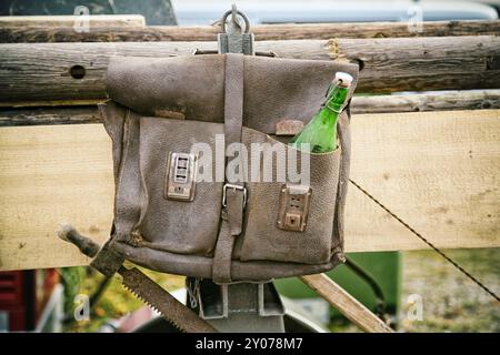 Bauarbeitertasche aus den 50er Jahren Stockfoto