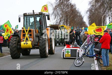 Anti-Nuklear-Protestaktion, Dannenberg, Gorleben, November 2011 Stockfoto