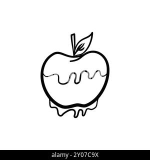 Karamell-Apple-Symbol Stock Vektor