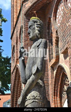 Roland-Statue in Brandenburg an der Havel Stockfoto