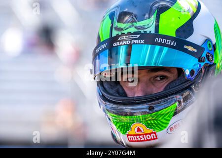 West Allis, Wi, USA. 31. August 2024. NOLAN SIEGEL (78) (USA) aus Palo Alto, Kalifornien, bereitet sich auf die Qualifikation für die Hy-Vee Milwaukee Mile 250 auf der Milwaukee Mile in West Allis, WI vor. (Kreditbild: © Walter G. Arce Sr./ASP via ZUMA Press Wire) NUR REDAKTIONELLE VERWENDUNG! Nicht für kommerzielle ZWECKE! Stockfoto