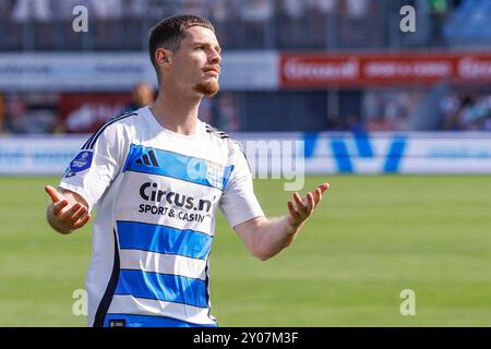 Zwolle, Niederlande. September 2024. ZWOLLE, NIEDERLANDE - 1. SEPTEMBER: Thomas Buitink von PEC Zwolle sieht bei einem niederländischen Eredivisie-Spiel zwischen PEC Zwolle und Heracles Almelo bei MAC niedergeschlagen aus? PARK stadion am 1. September 2024 in Zwolle, Niederlande. (Foto: Raymond Smit/Orange Pictures) Credit: dpa/Alamy Live News Stockfoto