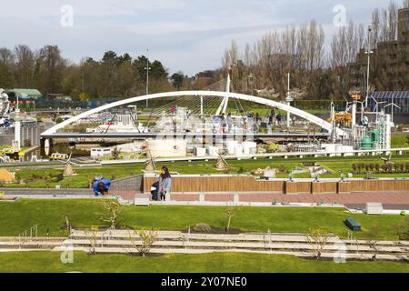 Haag, Niederlande, 8. April 2016: Madurodam, Holland Miniaturpark und Touristenattraktion in den Haag, Niederlande Stockfoto