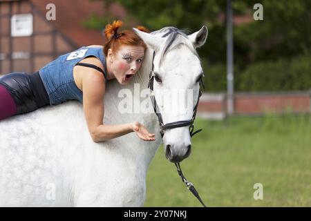 Pippi Langstrumpf und kleiner Onkel Stockfoto