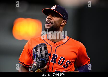 Houston Astros Right Fielder Jason Heyward (22) während des MLB-Baseballspiels zwischen den Kansas City Royals und den Houston Astros am 30. August 2024 Stockfoto