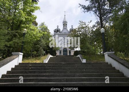 Parque de La Salette Park Kirche in Oliveira de Azemeis, Portugal, Europa Stockfoto