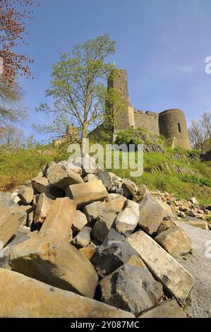 Schloss Stolpen in Sachsen, im Frühjahr Stockfoto