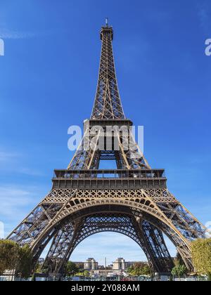 Blick auf den Eiffelturm in Paris, Frankreich, Europa Stockfoto