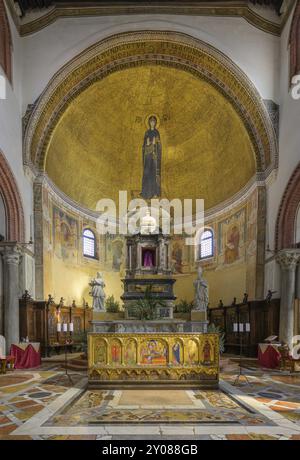 Apsis in der Basilica di Santi Maria e Donato, Murano, Venedig, Metropolitanstadt Venedig, Italien, Europa Stockfoto