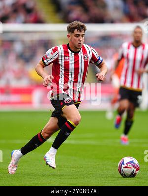 Oliver Arblaster von Sheffield United während des Sky Bet Championship Matches in der Bramall Lane, Sheffield Bilddatum: Sonntag, 1. September 2024. Stockfoto