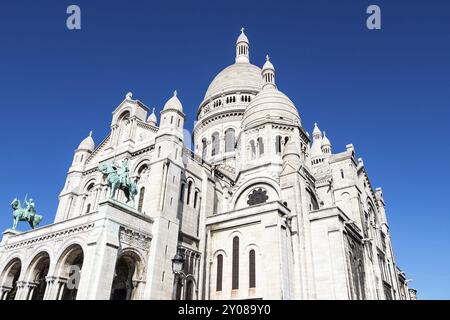 Blick auf die Basilika Sacre-Coeur in Paris, Frankreich, Europa Stockfoto