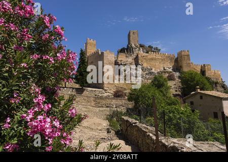 Castillo de La Iruela, origenes Almohade, construido sobre cimientos pre-bereberes, La Iruela, Valle del Guadalquivir, Parque Natural Sierras de Cazorla Stockfoto