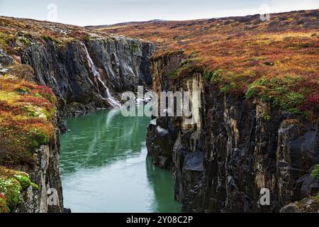 Jokulsa ein Dal River Canyon im Osten Islands Stockfoto