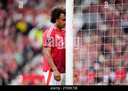 Joshua Zirkzee von Manchester United während des Premier League-Spiels in Old Trafford, Manchester. Bilddatum: Sonntag, 1. September 2024. Stockfoto