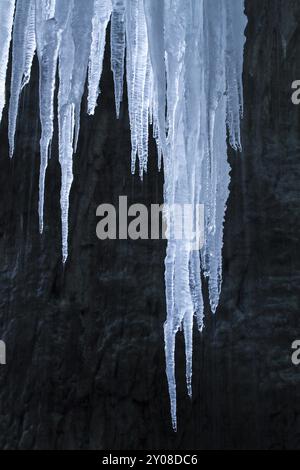 Winter in der Partnachschlucht, Bayern Stockfoto