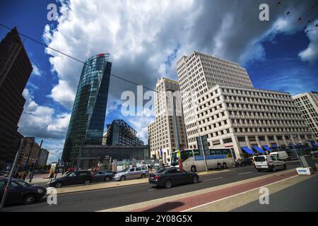 Stadtsilhouette des Potsdamer Platzes, Berlin Stockfoto