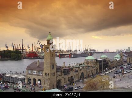 Hamburg Landungsbrücken, St. Pauli Landing Stages 03 Stockfoto