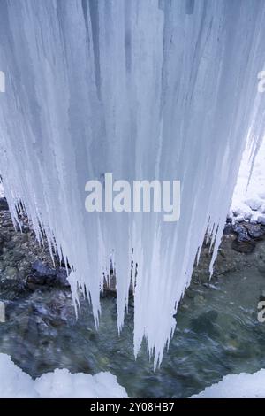 Winter in der Partnachschlucht, Bayern Stockfoto