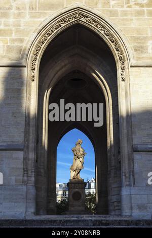 Blick auf den Saint-Jacques-Turm in Paris, Frankreich, Europa Stockfoto