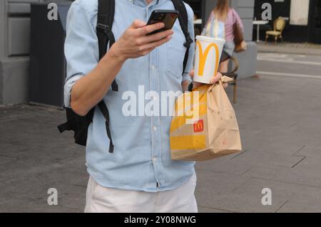 Kopenhagen/Dänemark/01 September 2024/ McDonalds McCafe in danis Hauptstadt. (Foto. Francis Joseph Dean/Dean Pictures) (nicht für kommerzielle Zwecke) Stockfoto