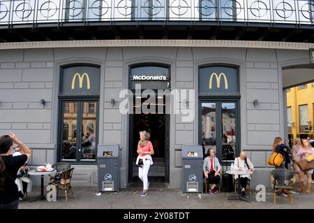 Kopenhagen/Dänemark/01 September 2024/ McDonalds McCafe in danis Hauptstadt. Foto. Bilder von Francis Joseph Dean/Dean sind nicht für kommerzielle Zwecke bestimmt Stockfoto