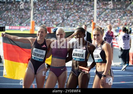 01. September 2024, Berlin, Deutschland, Leichtathletik, ISTAF Outdoor Berlin, leichtathletik-Treffen am 1. September 2024 im Olympiastadion in Berlin, Credit: Felix Wolf/ Alamy Live News Stockfoto