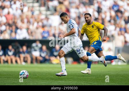 Kopenhagen, Dänemark. September 2024. Mohamed Elyounoussi (10) vom FC Kopenhagen beim 3F Superliga-Spiel zwischen dem FC Kopenhagen und Broendby IF in Parken in Kopenhagen. Quelle: Gonzales Photo/Alamy Live News Stockfoto