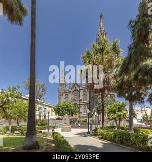 Kathedrale Iglesia de San Juan de Bautista, Arucas, Gran Canaria, Kanarische Inseln, Spanien, Arucas, Gran Canaria, Kanarische Inseln, Spanien, Europa Stockfoto