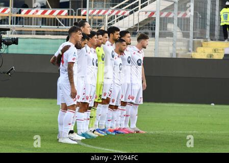 Florenz, Italien. September 2024. Das AC Monza Team während des dritten Fußballspiels der Serie A zwischen Fiorentina und Monza im Artemio Franchi Stadium in Florenz, Italien - Sonntag, 1. September 2024. Sport - Fußball (Foto AC Monza/LaPresse von Studio Buzzi) Credit: LaPresse/Alamy Live News Stockfoto